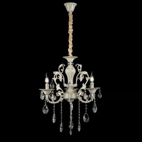 Люстра свеча Splendid Ray LQ010/3, E14, 3 лампы, кремовый, золотой, белый, хрусталь, классический стиль