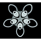 Люстра стельова LED Splendid Ray L78365/5+5, 240W, білий, сучасний стиль з пультом Люстра стельова LED Splendid Ray L78365/5+5, 240W, білий, сучасний стиль з пультом
