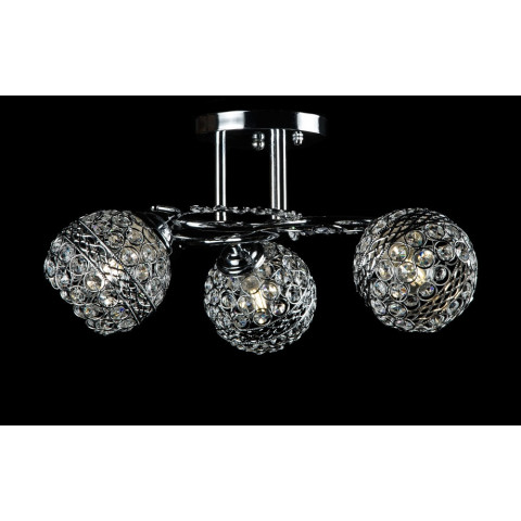 Люстра стельова Splendid Ray L7306A/3 (CR), E27, 40Вт, білий, хром, сучасний стиль, 3 лампи, 45см