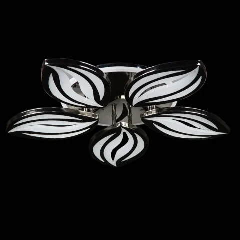 Потолочная люстра LED Splendid Ray LK23/5, 120W, черная/белая, современный стиль, с пультом, диммер