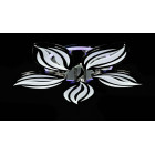 Люстра стельова LED Splendid Ray LK23/5, 120W, чорна/біла, сучасний стиль, з пультом, димер Люстра стельова LED Splendid Ray LK23/5, 120W, чорна/біла, сучасний стиль, з пультом, димер