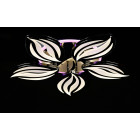 Люстра стельова LED Splendid Ray LK23/5, 120W, чорна/біла, сучасний стиль, з пультом, димер Люстра стельова LED Splendid Ray LK23/5, 120W, чорна/біла, сучасний стиль, з пультом, димер