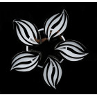 Люстра стельова LED Splendid Ray LK23/5, 120W, чорна/біла, сучасний стиль, з пультом, димер Люстра стельова LED Splendid Ray LK23/5, 120W, чорна/біла, сучасний стиль, з пультом, димер