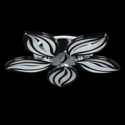 Потолочная люстра LED Splendid Ray LK23/5 120W, белый/хром, 5 ламп, с пультом, диммер, 58 см