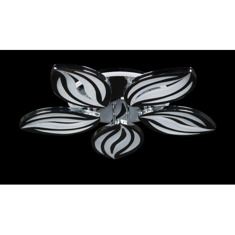 Люстра стельова LED Splendid Ray LK23/5, 120W, білий, хром, сучасний стиль, з пультом, димер, 58 см