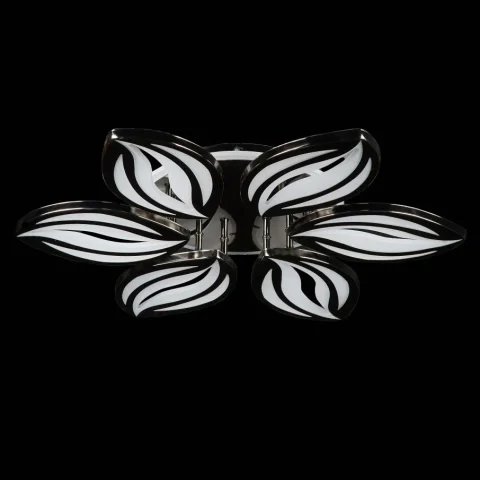Люстра стельова LED Splendid Ray LK23/6, 160W, чорний/білий, димер, сучасний стиль