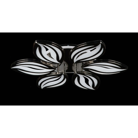 Люстра стельова LED Splendid Ray LK23/6, 160W, чорний/білий, димер, сучасний стиль