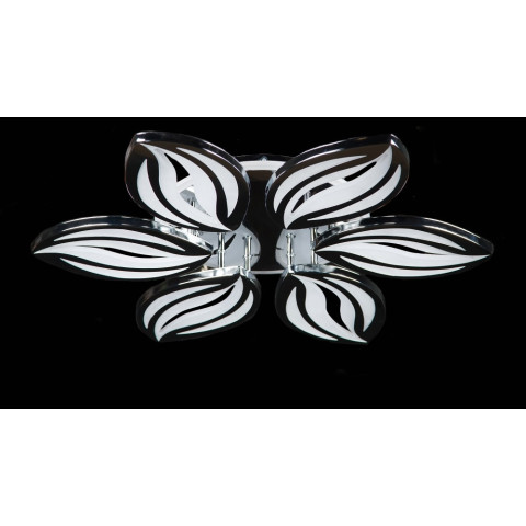 Люстра стельова LED Splendid Ray LK23/6, 160W, білий, хром, сучасний стиль з пультом, димер, 62см