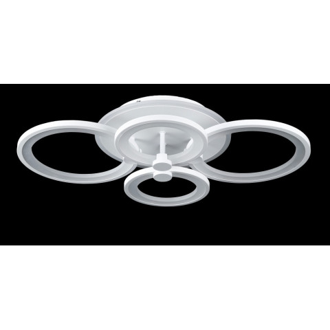 Люстра стельова LED Splendid Ray LK237/2+2, 160W, білий, з пультом, сучасний стиль
