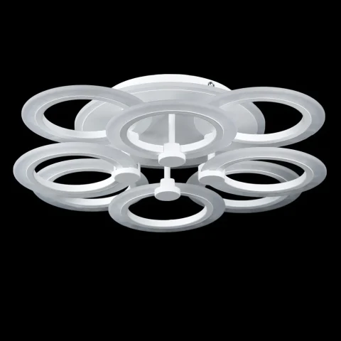 Потолочная люстра LED Splendid Ray LK235/4+4+A, 160W, белая, с пультом, диммер, современный стиль, 50 см