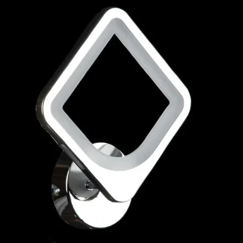 Бра настінне LED Splendid Ray BK238/1, 16 Вт, хром/білий, сучасний стиль з вимикачем