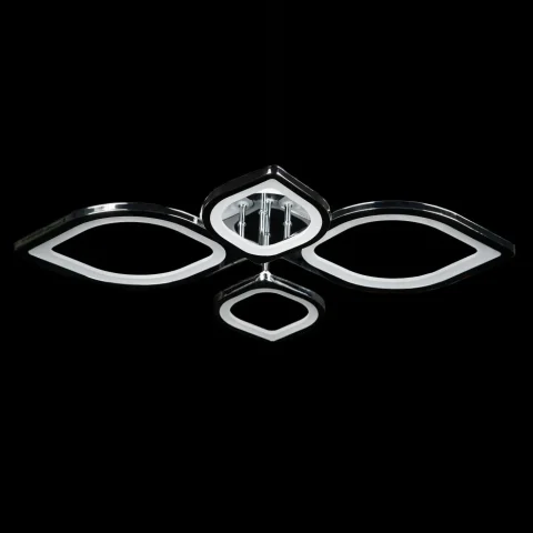 Потолочная люстра LED Splendid Ray LK30/2+2+A, 120W, хром/белый, современный стиль, с пультом, диммер