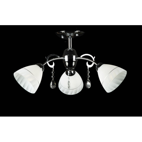 Люстра стельова Splendid Ray L80087/3 (CR), E27, 3 лампи, хром, білий, сучасний стиль