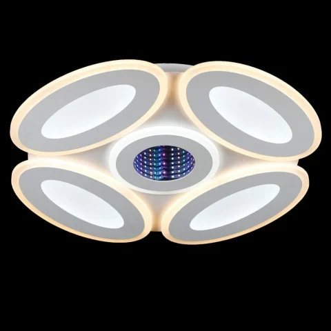 Потолочная люстра LED Splendid Ray L78537/4+1, 200W, белая, современный стиль с пультом