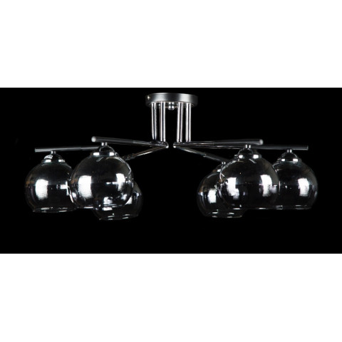 Люстра стельова Splendid Ray LGH60008/6, 6xE27, 40Вт, чорний, хром, білий, сучасний стиль, 65см