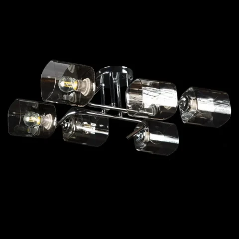 Люстра стельова Splendid Ray LGH60027/6, 6xE27, 220В, хром/білий, 6 плафонів