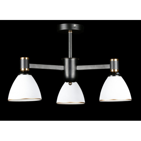 Люстра стельова Splendid Ray LGH50230A/3, 3 лампи E27, 50 см, чорний, білий, золото, сучасний стиль для дому