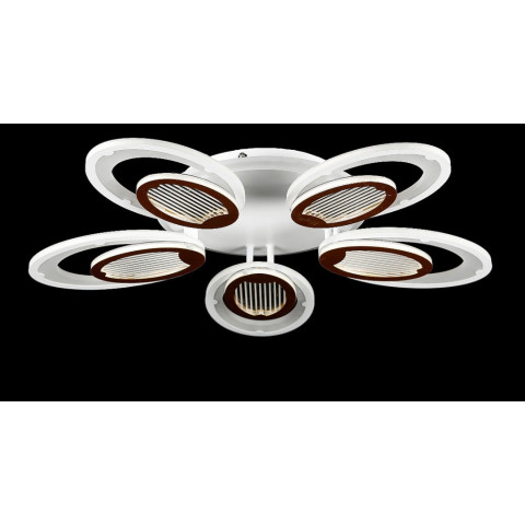 Люстра стельова LED Splendid Ray LK29039/5+1, 210W, білий і золотий, з пультом, сучасний стиль