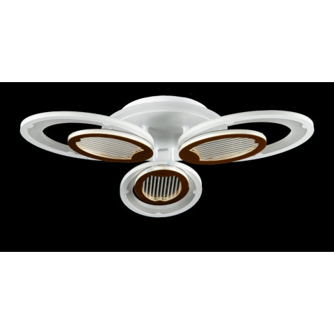 Люстра стельова LED Splendid Ray LK29047/3+1, 106W, білий та золото, сучасний стиль, з пультом, 50 см