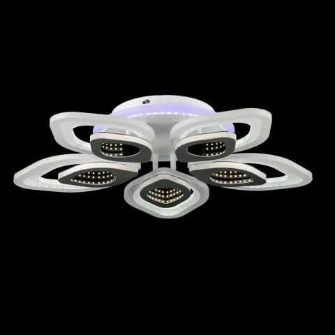 Люстра стельова LED Splendid Ray LK29055/5+1, 122W, білий та сірий, сучасний стиль