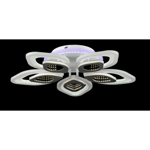 Люстра стельова LED Splendid Ray LK29055/5+1, 122W, білий та сірий, сучасний стиль