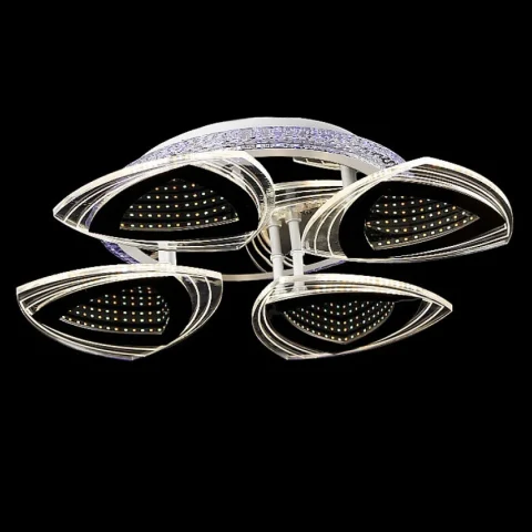 Потолочная люстра LED Splendid Ray LK28962/4, 108W, белый/хром, современный стиль, с пультом, диммер