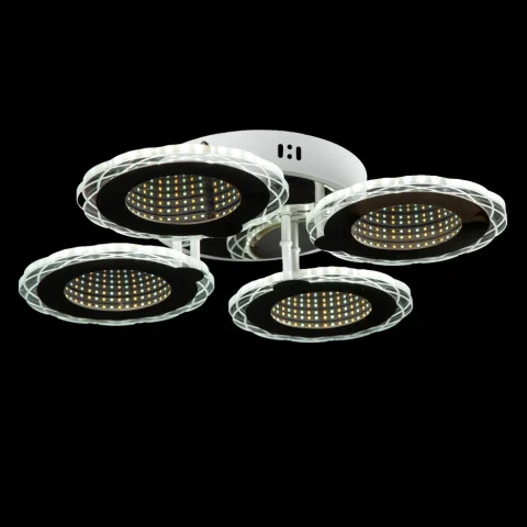 Люстра стельова LED Splendid Ray LK28964/4, 92W, хром, білий, сучасний стиль, 51 см