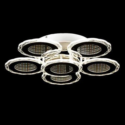 Потолочная люстра LED Splendid Ray LK28964/5+1, 138W, хром/белый, современный стиль, с пультом, диммер