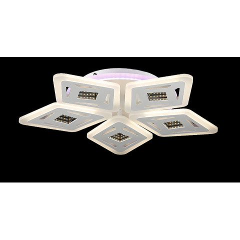 Люстра стельова LED Splendid Ray LK29012/5+1, 150W, білий, з пультом, сучасний стиль, 54 см