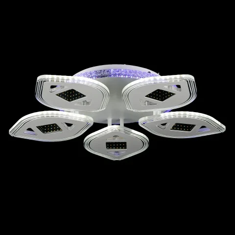 Люстра стельова LED Splendid Ray LK29028/5+1, 140W, білий, сучасний стиль, пульт, димер, 52 см