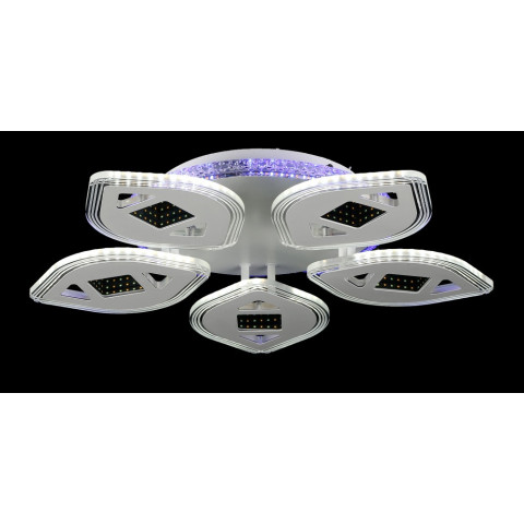 Люстра стельова LED Splendid Ray LK29028/5+1, 140W, білий, сучасний стиль з пультом, димер, 52 см