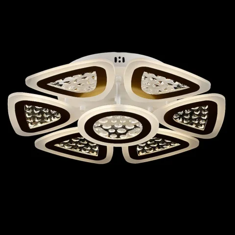 Потолочная люстра LED Splendid Ray LK39866/6+1, 210W, белый/золотой, современный стиль с пультом, диммер