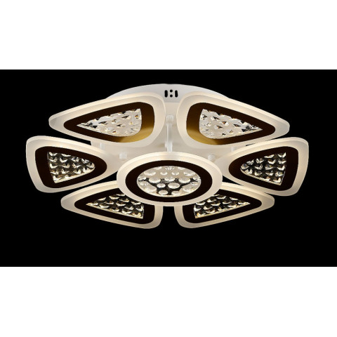 Люстра стельова LED Splendid Ray LK39866/6+1, 210W, білий/золотий, сучасний стиль з пультом, димер