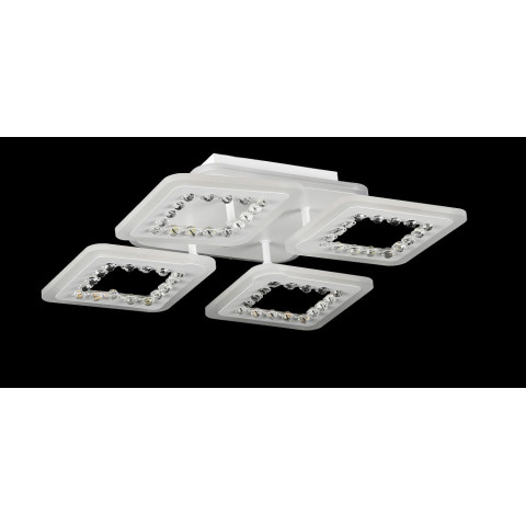 Люстра стельова LED Splendid Ray LK39870/4+1SMALL, 154W, білий, сучасний стиль з пультом та димером