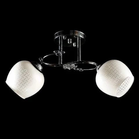 Потолочная люстра Splendid Ray L9646B/2 (CR) с 2 плафонами, E27, 24 см, хром/белый