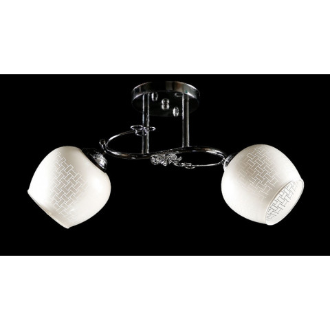 Люстра стельова Splendid Ray L9646B/2 (CR), 2 лампи, E27, 24 см, хром, білий, сучасний стиль для дому