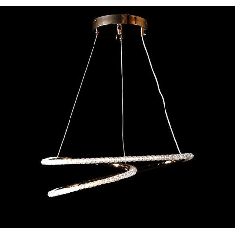 Люстра стельова LED Splendid Ray LF9808/1, регулювання висоти 20-115 см, золото, білий, сучасний стиль