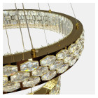Світлодіодна підвісна кришталева люстра Artlight 3042-60+40GD з двома кільцями, 135W Світлодіодна підвісна кришталева люстра Artlight 3042-60+40GD з двома кільцями, 135W
