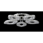 Сучасна кришталева LED люстра Splendid Ray Lk2368/5 LED WT хром з пультом до 20 м2