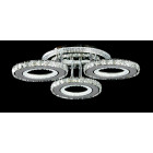 Сучасна світлодіодна люстра Splendid Ray Lk2369/3 LED WT з кільцевими плафонами та кришталевим декором Сучасна світлодіодна люстра Splendid Ray Lk2369/3 LED WT з кільцевими плафонами та кришталевим декором