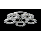 Сучасна LED люстра Splendid Ray Lk2369/5 LED WT хром з пультом і димером