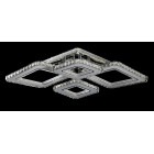Сучасна світлодіодна люстра Splendid Ray Lk2370/2+2 LED WT з кришталевим декором і пультом керування