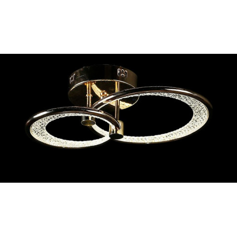 Люстра стельова LED Splendid Ray LT98120/1+1, 2 лампи, золото, білий, сучасний стиль для дому