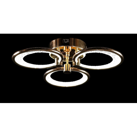 Люстра стельова LED Splendid Ray LT98120/3, 80W, золота, біла, сучасний стиль для дому