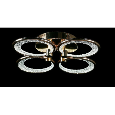 Люстра стельова LED Splendid Ray LT98120/4, 120W, золото, білий, сучасний стиль, з пультом, димер