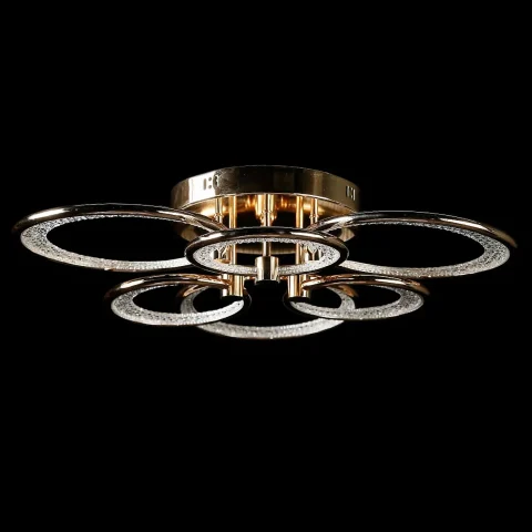 Потолочная люстра LED Splendid Ray LT98120/3+3 (6 ламп), 160W, золото/белый, современный стиль, с пультом