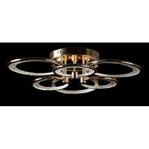 Люстра стельова LED Splendid Ray LT98120/3+3, 160W, золота, сучасний стиль з пультом