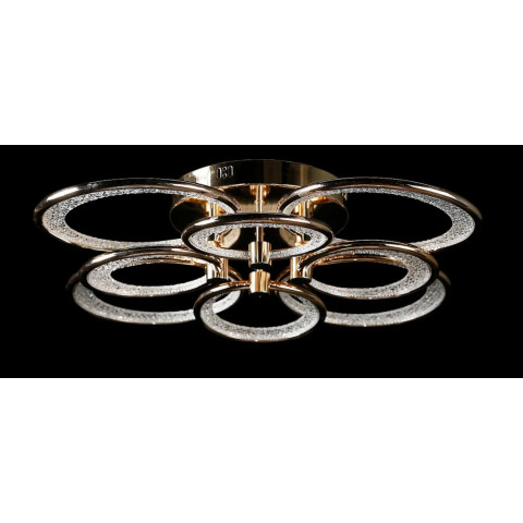 Люстра стельова LED Splendid Ray LT98120/4+4, 8 ламп, регульована температура світла, золота, сучасний стиль