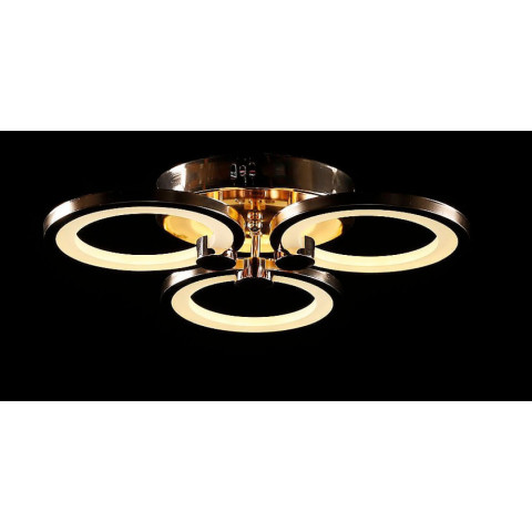 Люстра стельова LED Splendid Ray LK38/3, 80W, золото, білий, з пультом, сучасний стиль