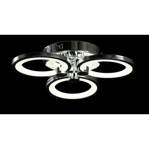 Люстра стельова LED Splendid Ray LK38/3, 80W, хром, білий, сучасний стиль, з пультом, димер